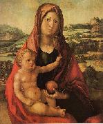 Albrecht Durer Maria mit Kind vor einer Landschaft oil